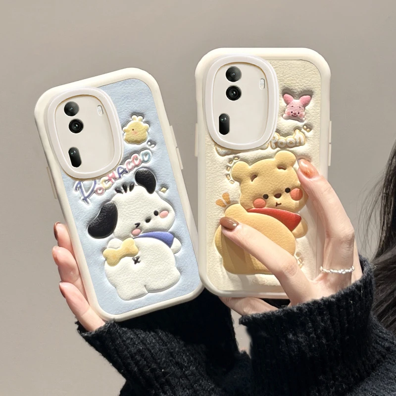 适用opporeno11手机壳reno11pro保护套opp0 reno11卡通屁屁维尼熊
