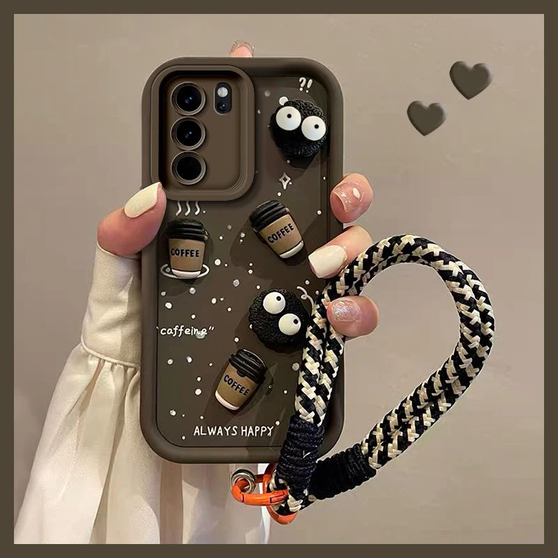 适用vivos17pro手机壳s17/s17e/s17t高级感V2283A立体小煤球咖啡