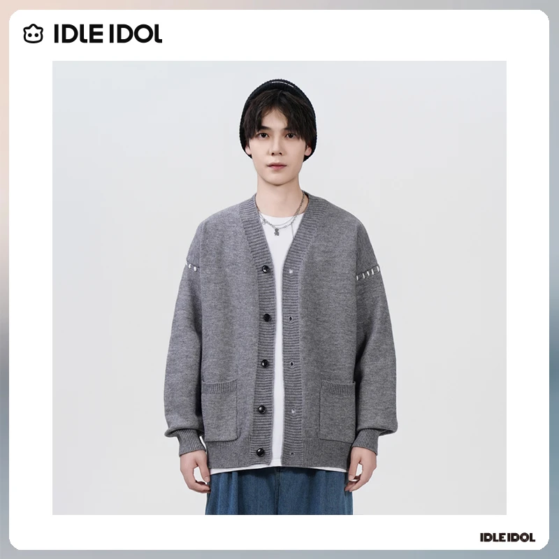 IDLE IDOL2024秋冬季新款简约潮流情侣穿搭时尚个性款百搭针织衫