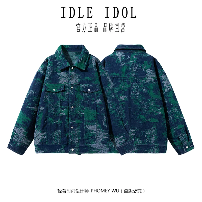 IDLE IDOL2023秋冬爆款迷彩夹克上档次新品街头户外牛仔外套SSS