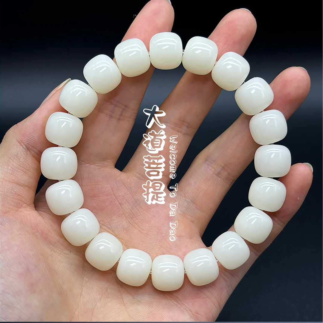 原生态白玉菩提根手串老型苹果手工单圈收藏级文玩13老型桶菩提根