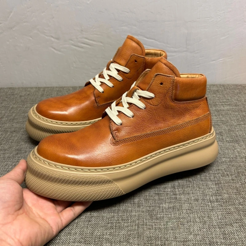 断码鞋男马丁靴秋冬季季高帮鞋男短靴