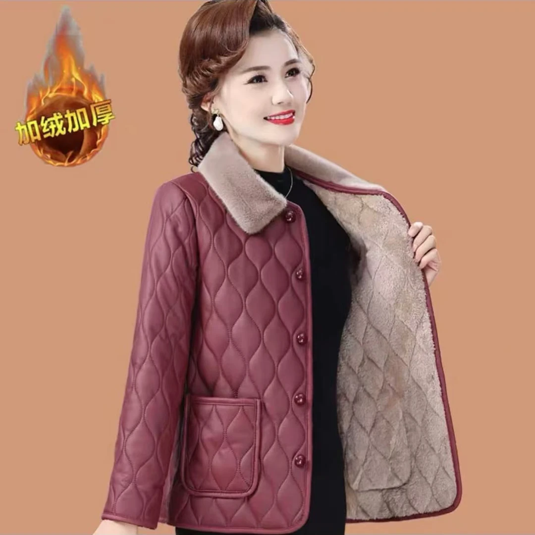 卓迪 新人福利 2024新款冬季外穿保暖棉衣翻领加绒加厚皮衣棉服