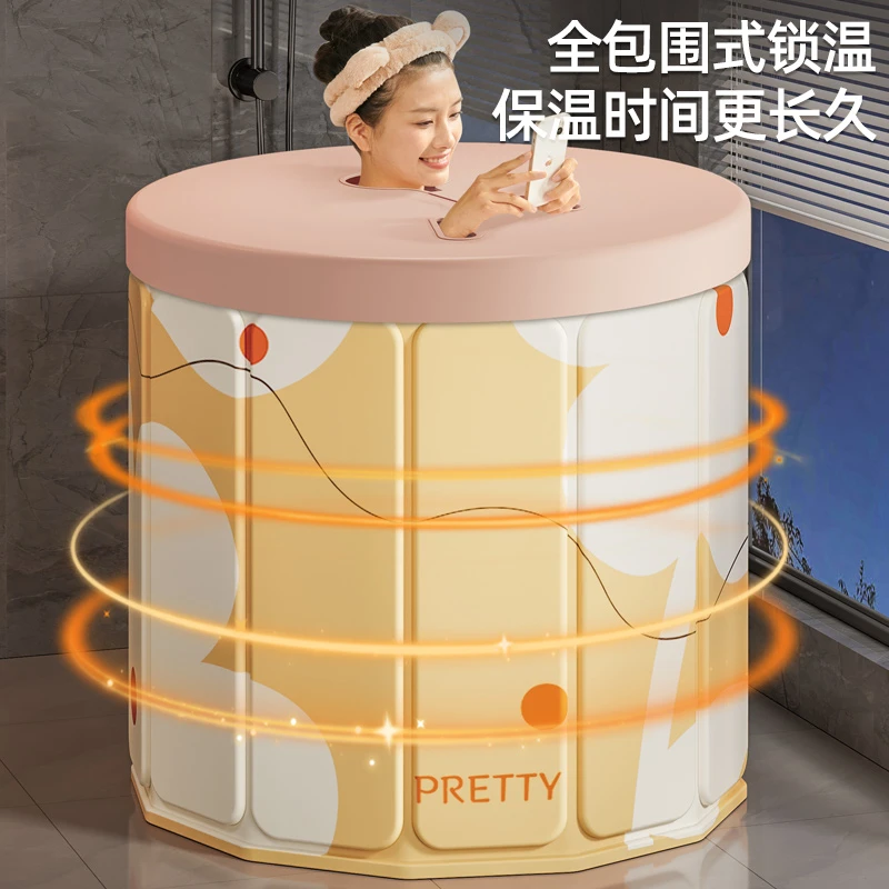 加大加厚成人家用浴桶折叠免安装泡澡桶保温洗澡桶浴盆宝宝沐浴桶