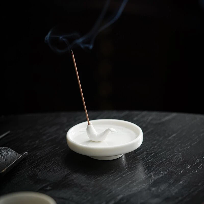 陶瓷香插香座线香底座家用香炉禅意香薰炉室内檀香沉香熏炉香托座