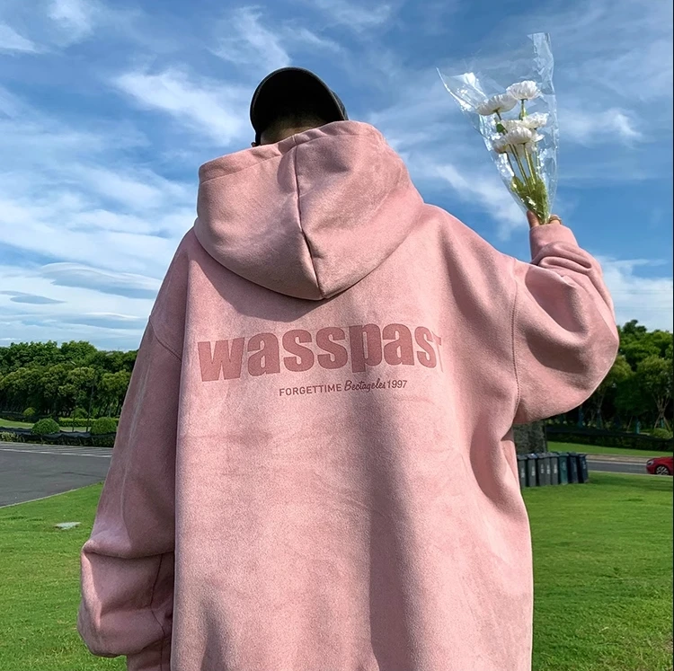 XXZZ 秋冬美式重磅600g潮牌加绒加厚字母连帽卫衣男宽松休闲外套