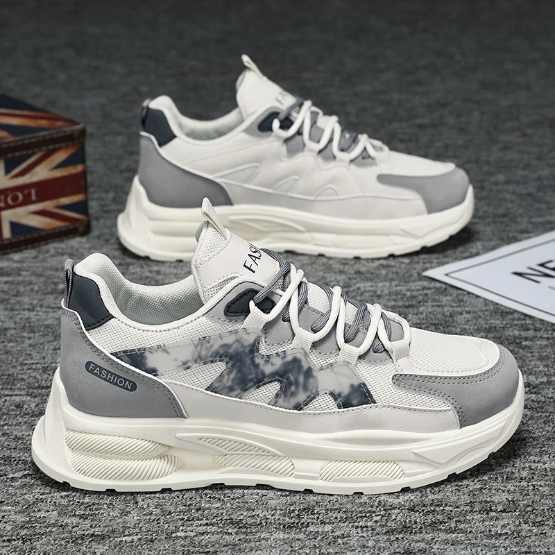 2春季男鞋子2024新款老爹鞋青少年潮流白色跑步休闲百搭运动鞋JR