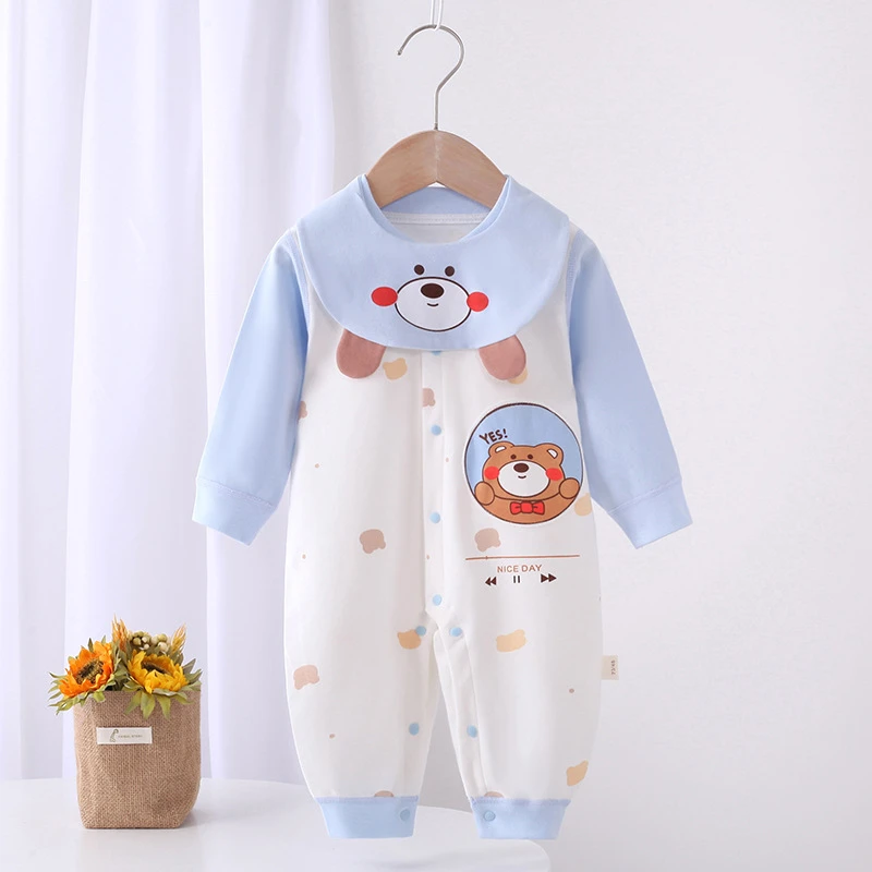 婴儿连体衣春秋宝宝夏季哈衣打底内衣衣服爬服新生儿秋装初生宝宝