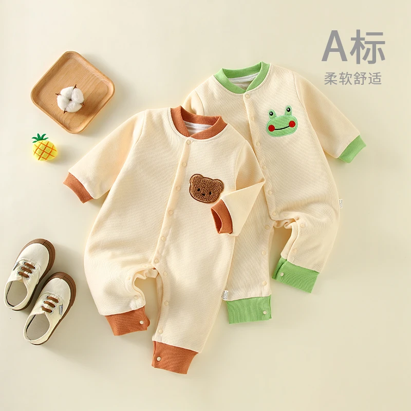 新生儿衣服可爱网红婴儿连体衣超萌春秋男女宝宝哈衣爬服睡衣幼儿