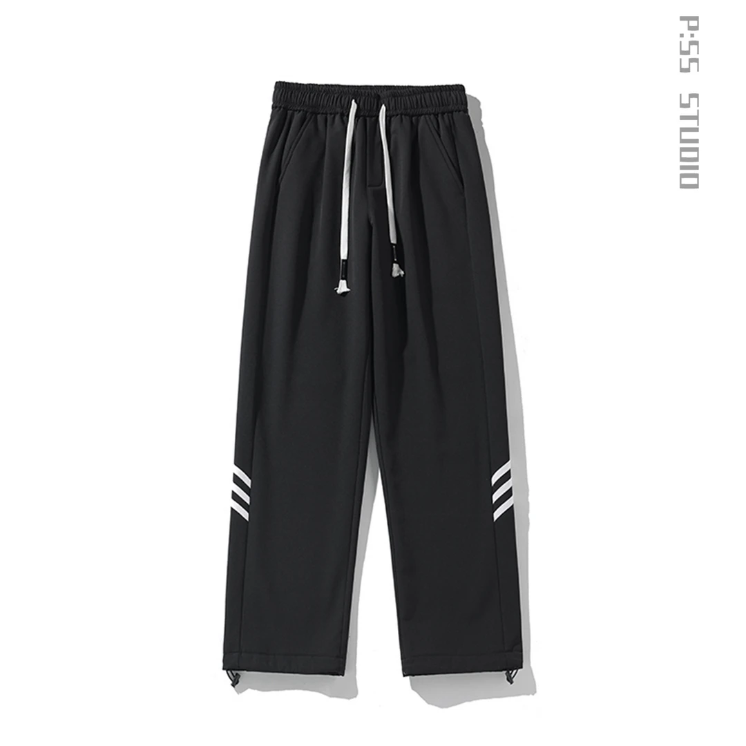 PHYSENSSY【美式三条杠直筒裤】冬季新款宽松抽绳潮流休闲裤