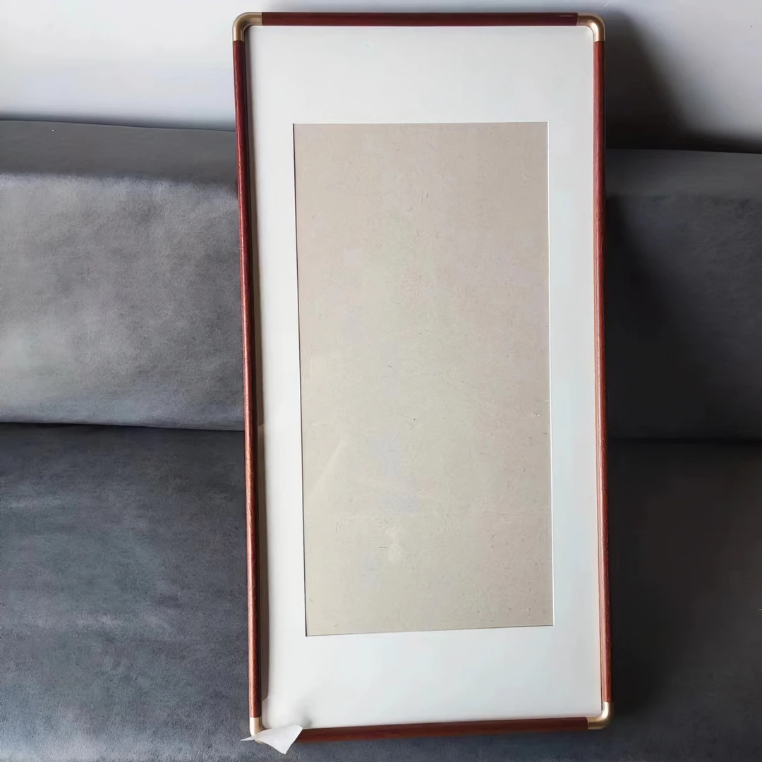 【到手两个】45*90实木画框塑铜角框书法字画边框【00111】