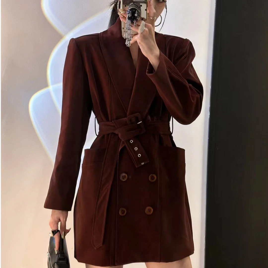 TongTong女系 【版型王炸】V领轻奢显瘦复古气质法式修身西装外套