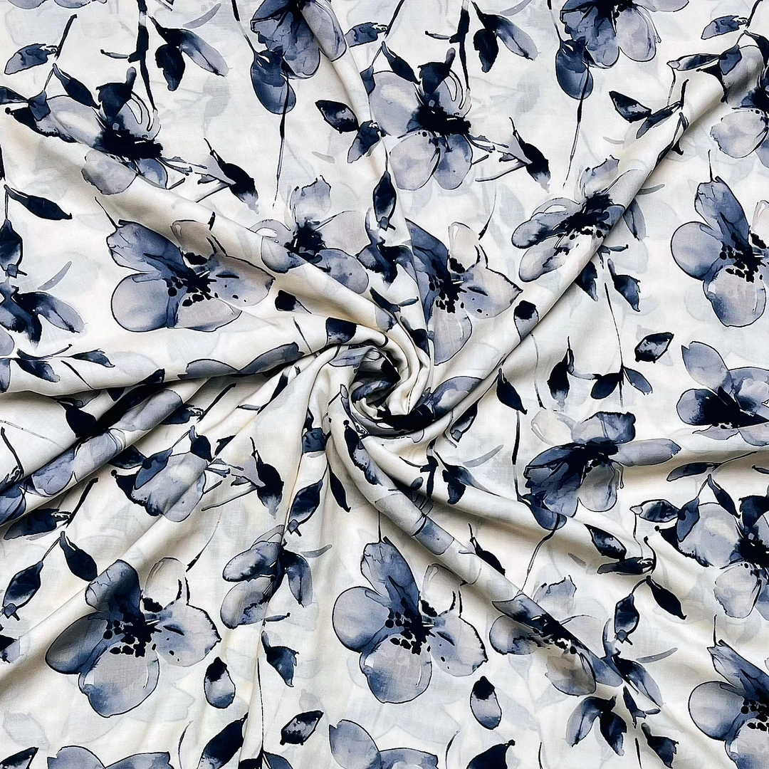 【云锦1店】24806-9号 木棉米杏底虞美人 服装布料面料