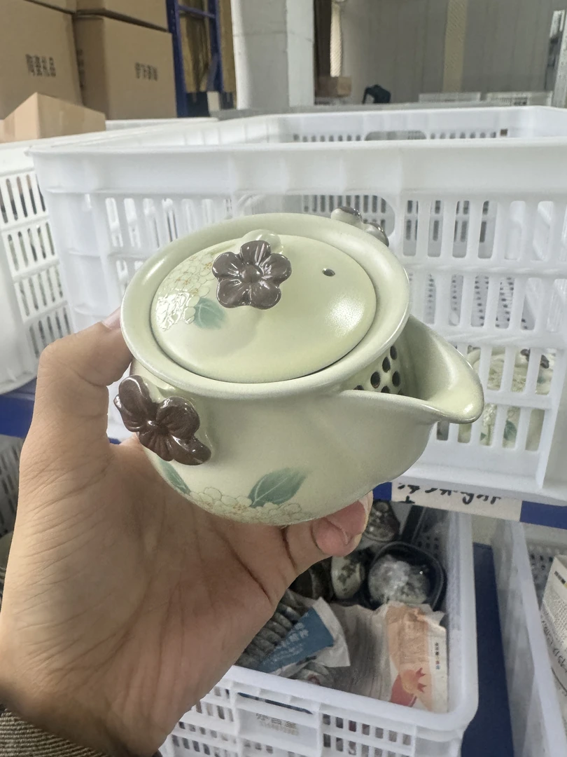 绣球花宝瓶手抓壶