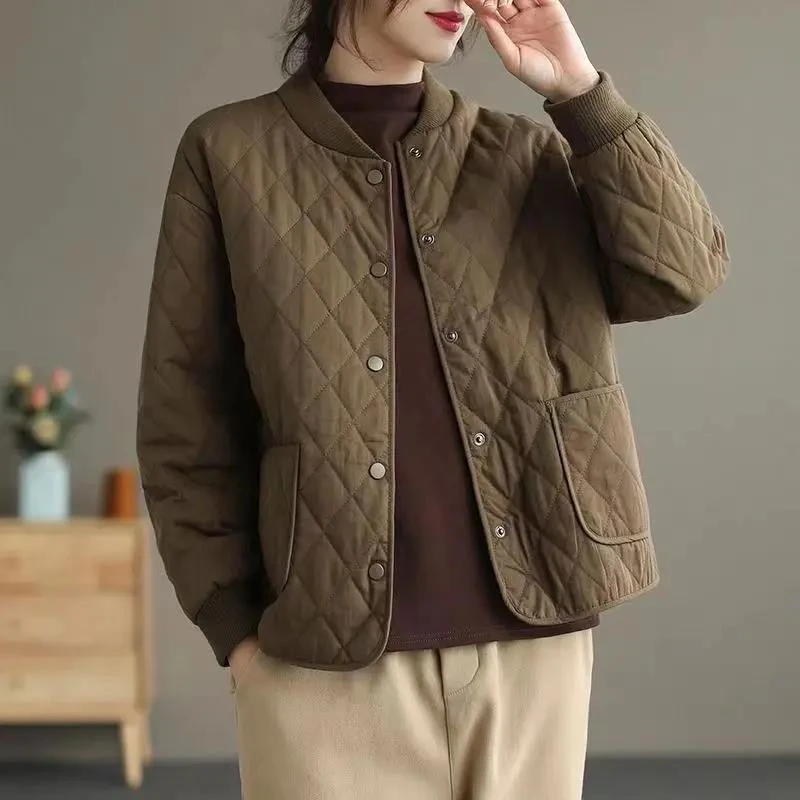 波司澄羽绒服棉衣棉服女秋冬季菱格夹棉轻薄小棉袄2024新款妈妈装
