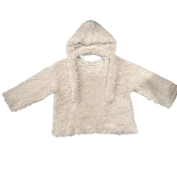 韩版新款毛绒上衣休闲纯色百搭洋气时尚加厚