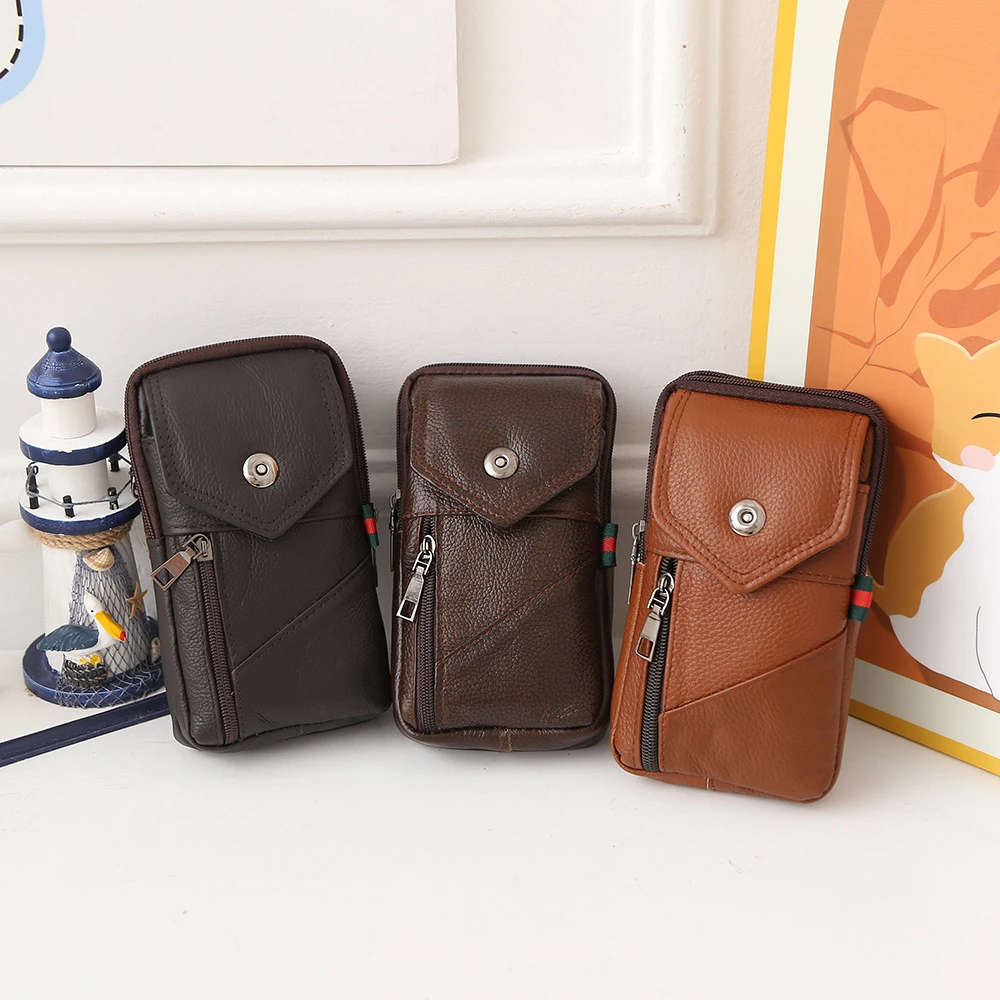 新款时尚新款男士腰包复古轻便户外运动单肩包多功能斜挎包手机包