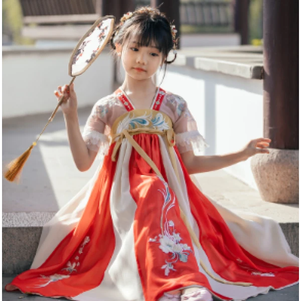 【QB翎羽】夏季女童儿童宝宝汉服中国风复古