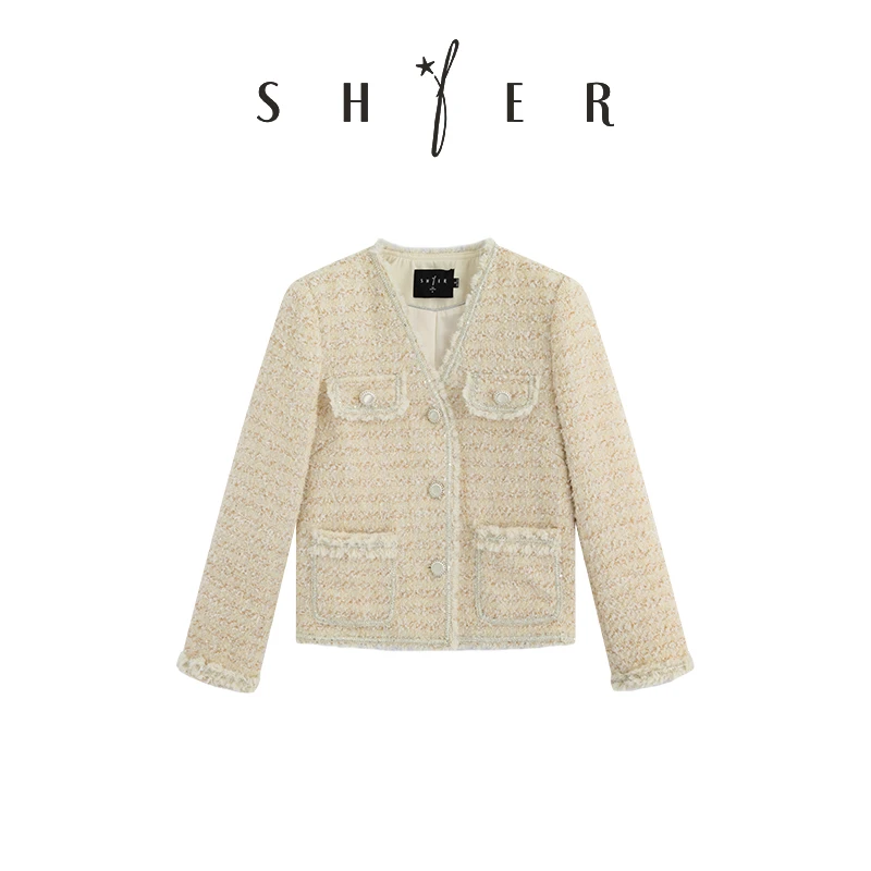 Shier/诗尔 2024秋季新款轻奢小香风短外套百搭气质设计师款9265