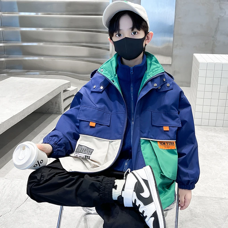 童否男童秋装三合一可拆卸冲锋衣外套春秋款2025新款中大童风衣