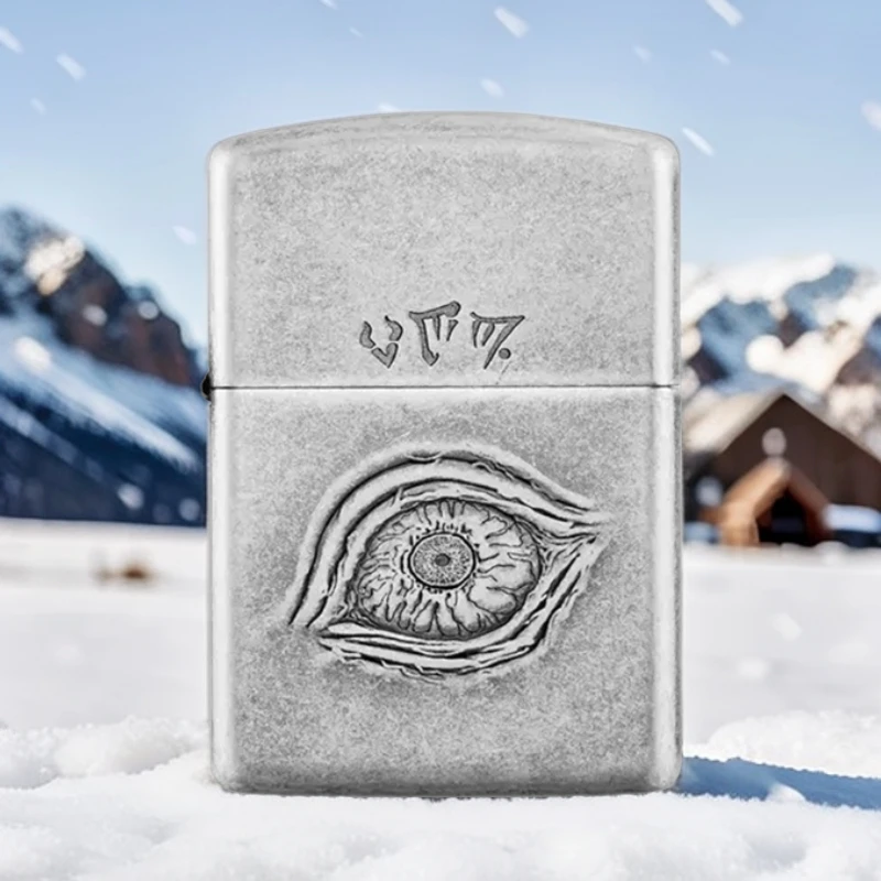 ZIPPO/之宝凝视 仿古银盔甲 中版 LZE-0783 刀耕火种 TC9901GY