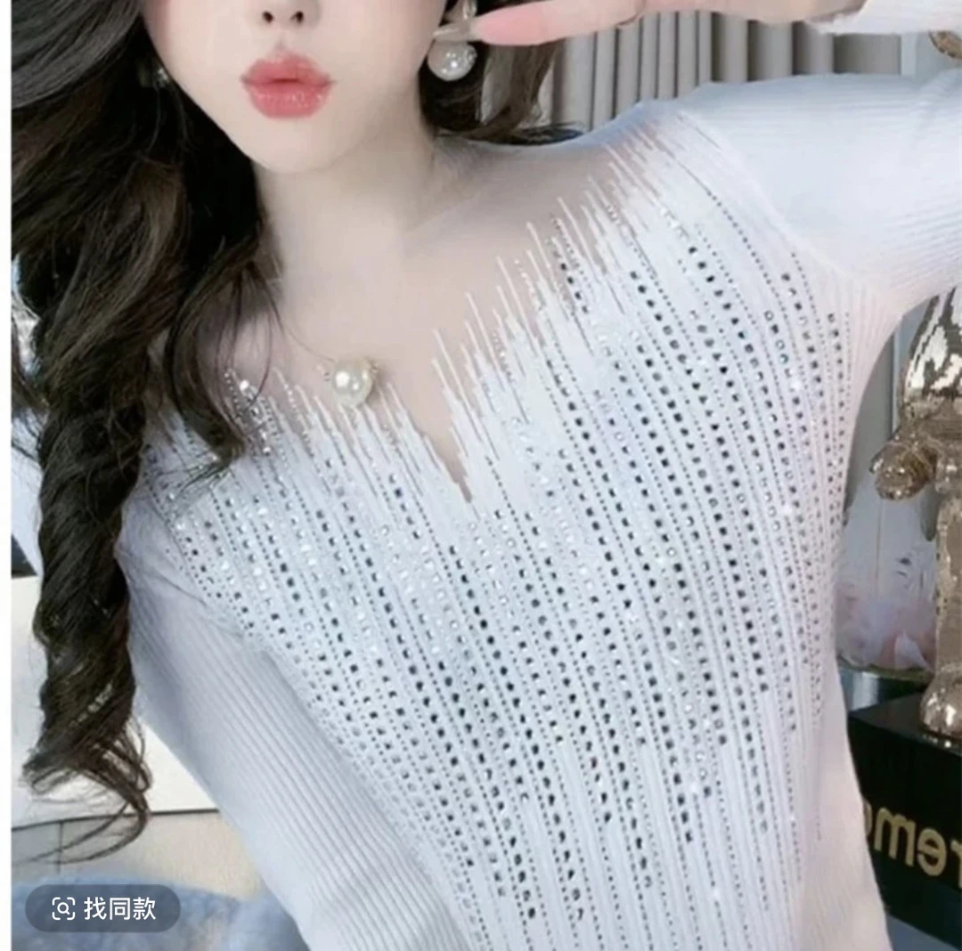【星星专属】2024新款镂空气质显瘦打底衫108236666666