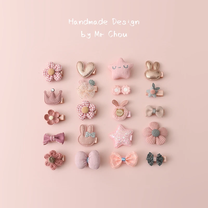 女宝宝发夹婴幼儿不伤发可爱碎发夹子发饰儿童全包布婴儿胎毛头饰