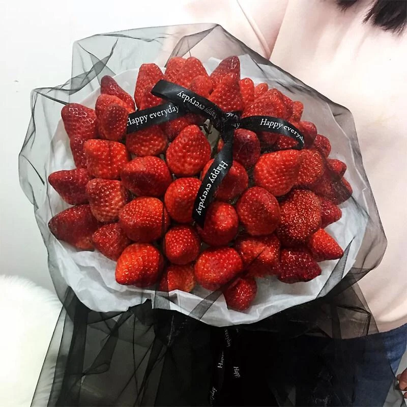 郑州草莓车厘子水果花束全国速递同城配送广州成都上海生日祝福店