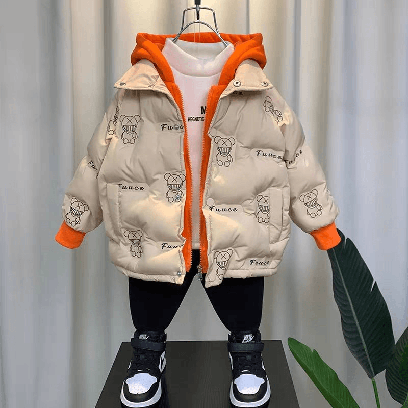 男童保暖棉服2023新款宝宝冬装棉袄洋气童装冬季儿童棉衣加厚外套