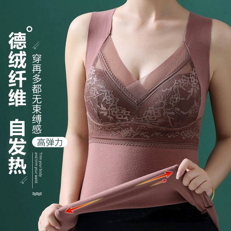 保暖背心女加绒加厚修身德绒恒温自发热【不支持退换货！】