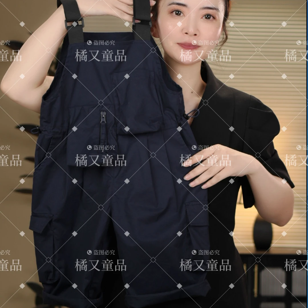 现货【工装背带裤】2025春秋季新品潮流休闲女童男童背带裤28305