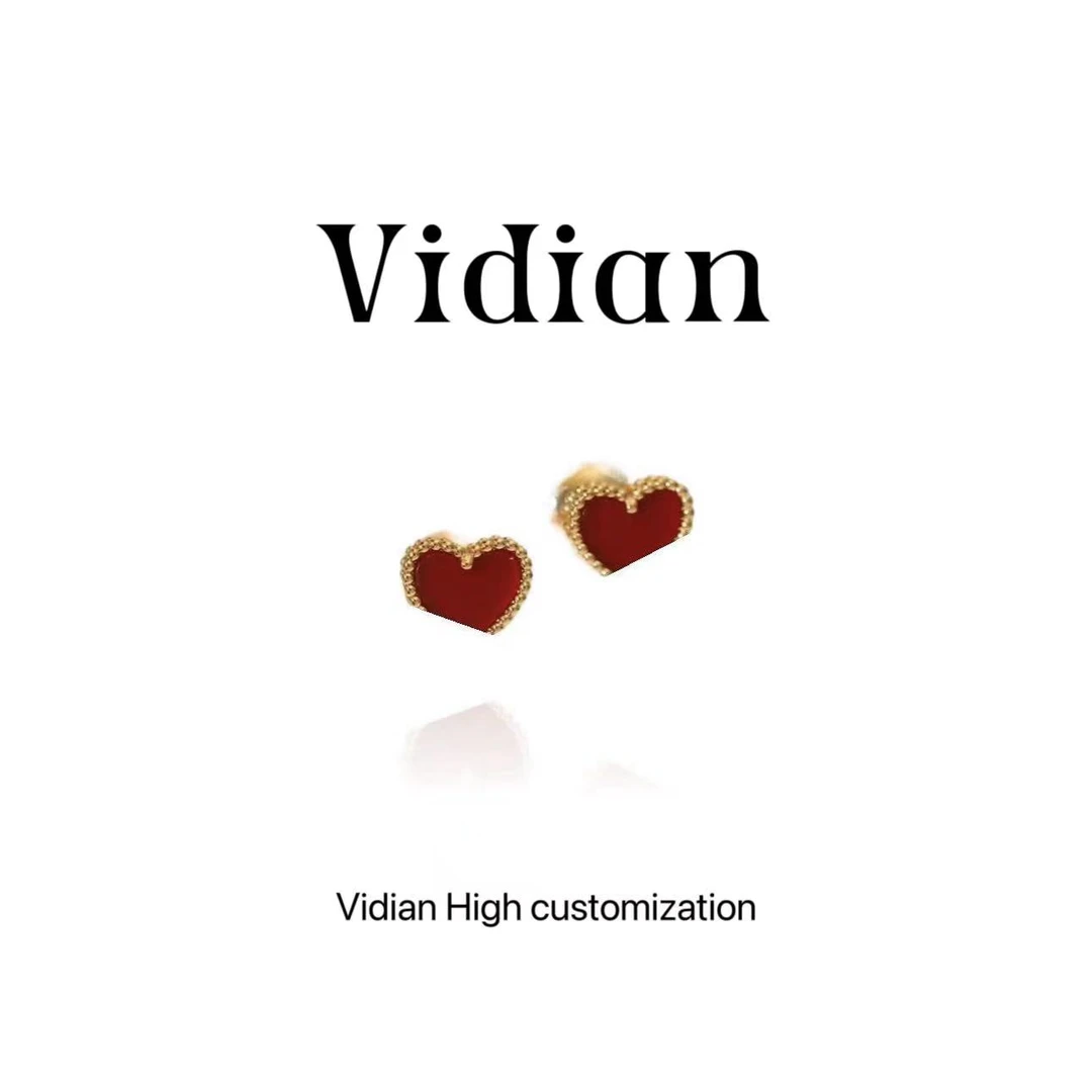 Vidian 小众设计爱心耳钉