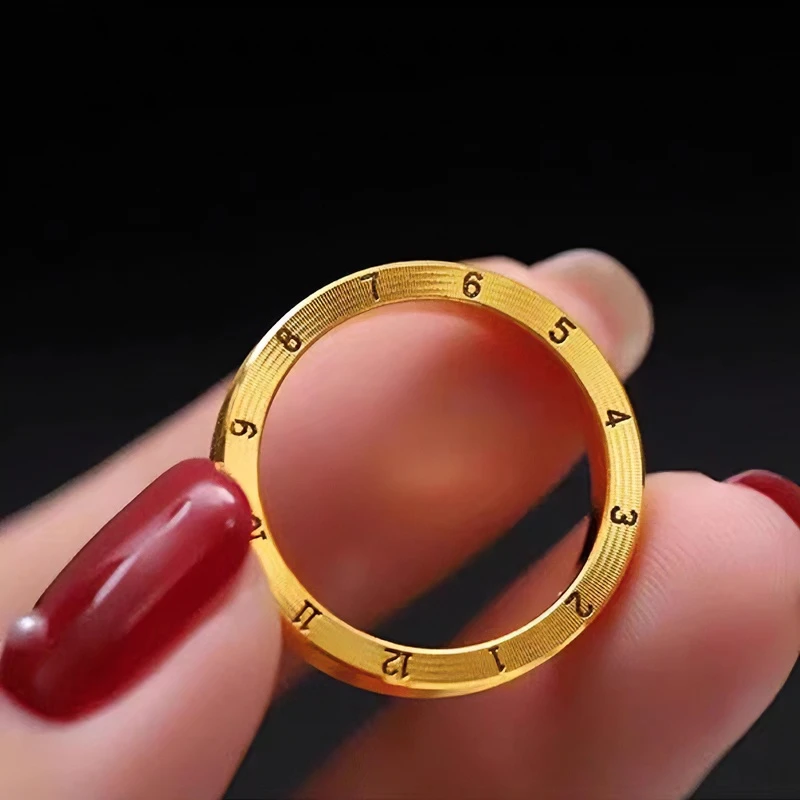 Chow Tai Seng/周大生足金520足金戒指爱你一生数字年轮情侣对戒
