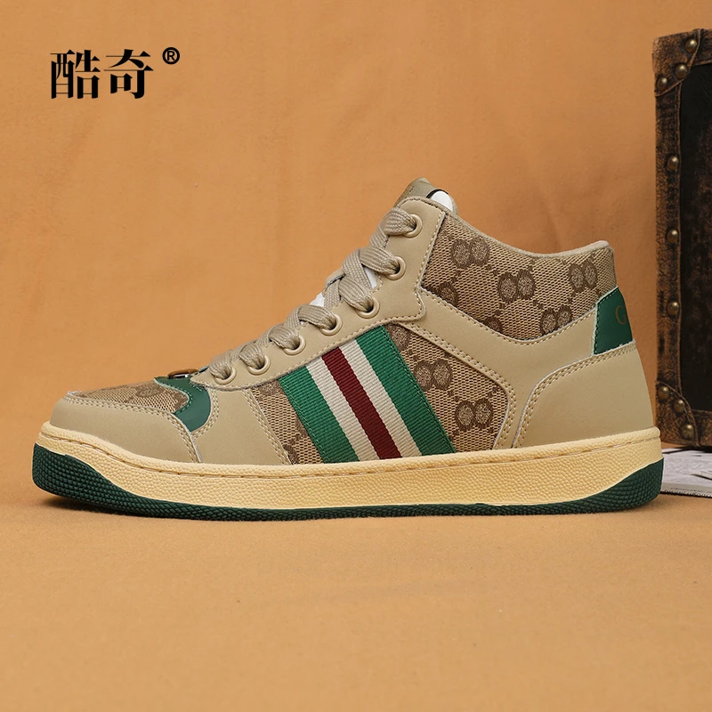 （酷奇经典高帮脏脏鞋）高定轻奢港风冬季手工鞋男女情侣款时尚百搭