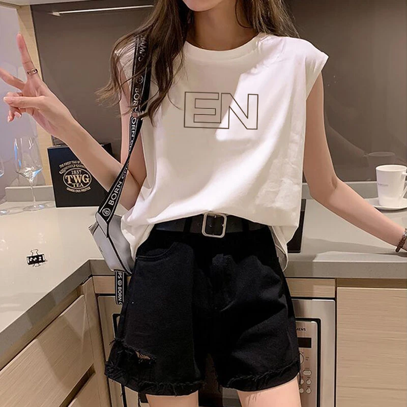 夏季新款百搭纯棉背心女吊带无袖t恤宽松显瘦外穿休闲运动打底ins