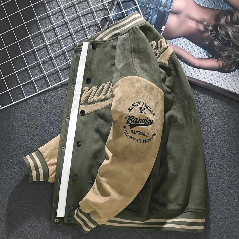 美式复古棒球服外套男士春秋款百搭潮流潮牌爆款春季休闲夹克外衣