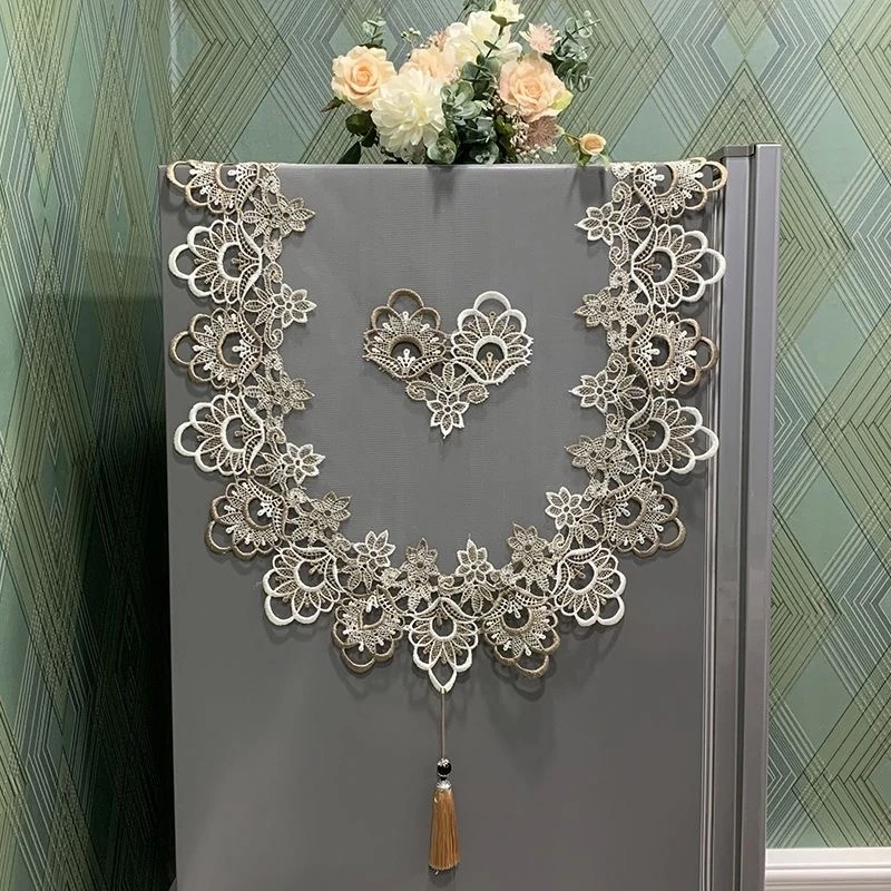 家用冰箱防尘罩爆款双开门冰箱盖巾蕾丝对开门通用单开门防尘盖布