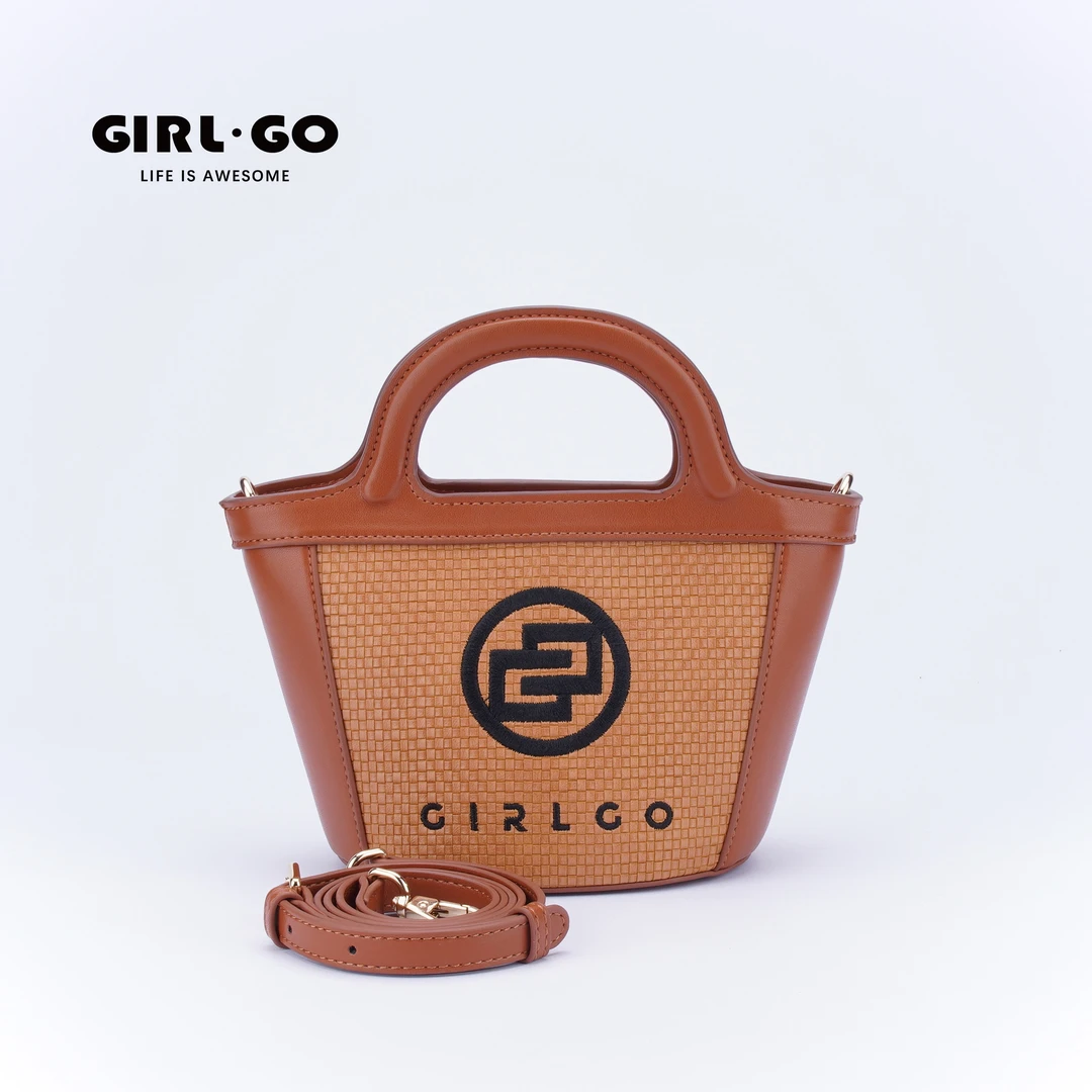 girl.go手拎菜篮子包女海边手提编织托特斜挎包