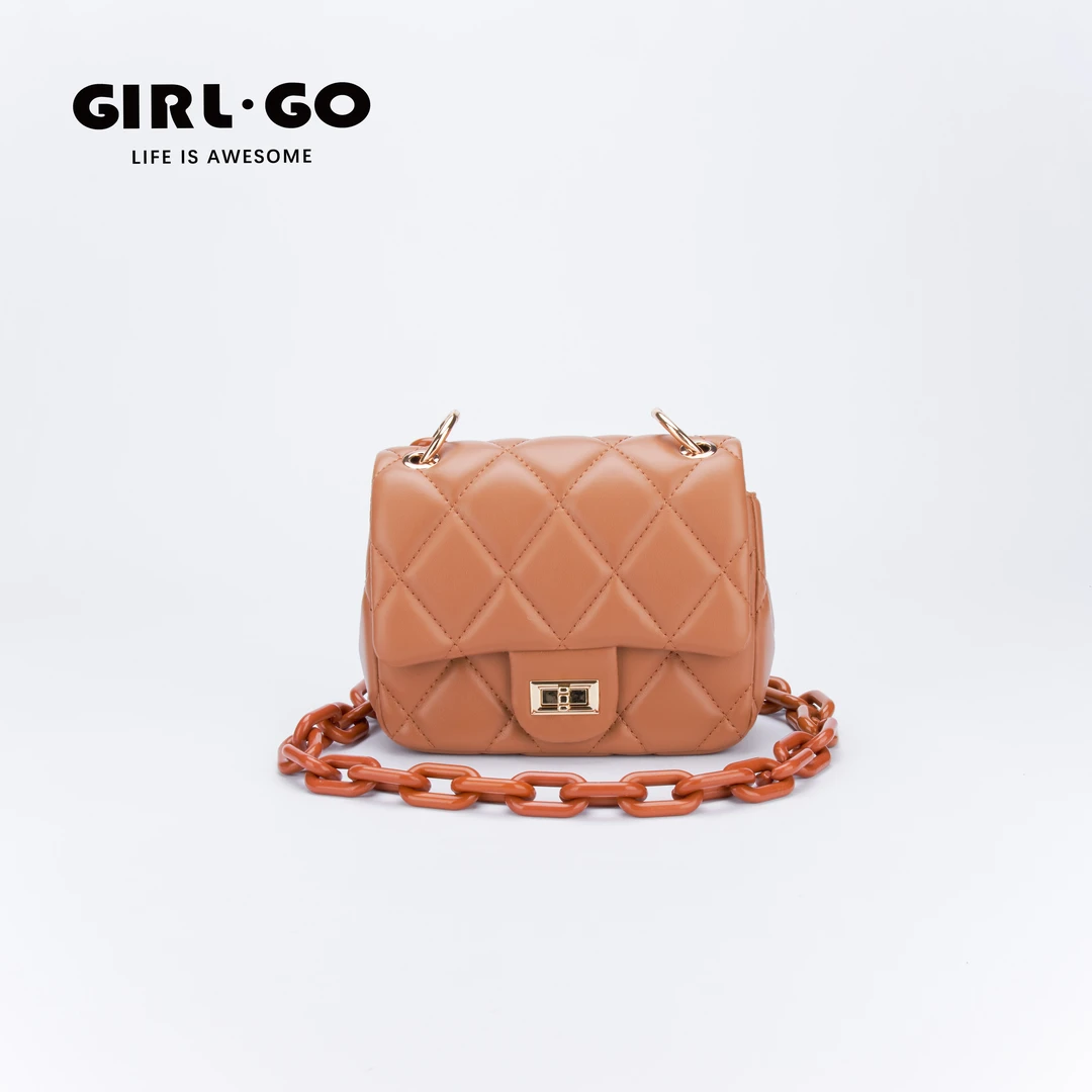 girl.go链条包方胖子单肩菱格Y