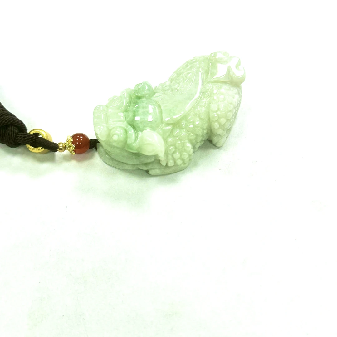 传承玉道传统文化翡翠貔貅吊坠200