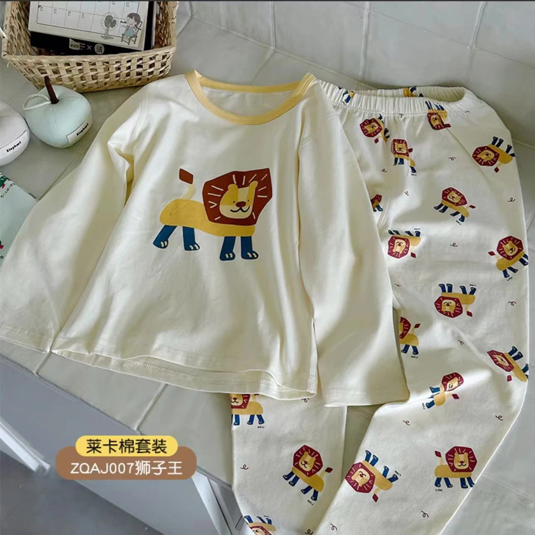 儿童新品男女童卡通无骨秋衣裤内衣家居服装套装不挑款