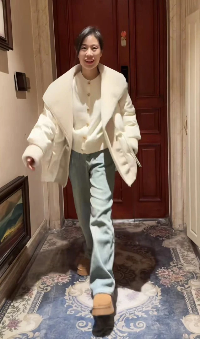 Miss Huo 纸片人直筒裤 浅蓝色B 9512