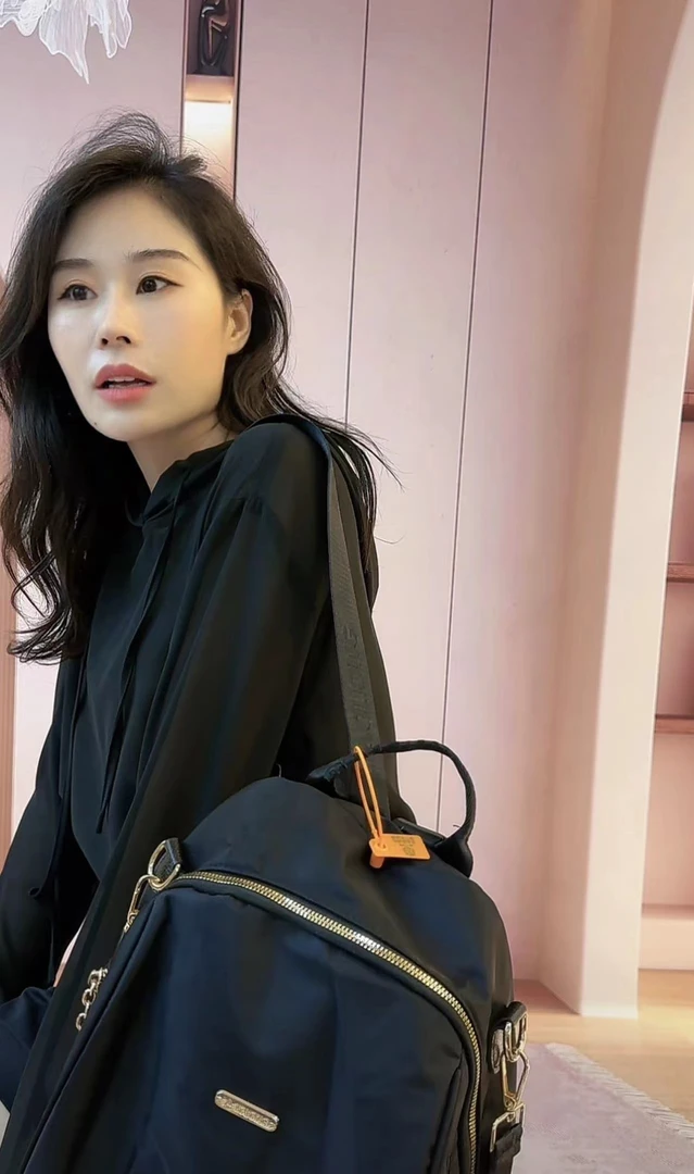 Miss Huo 双肩旅行包 黑色C 0206-3