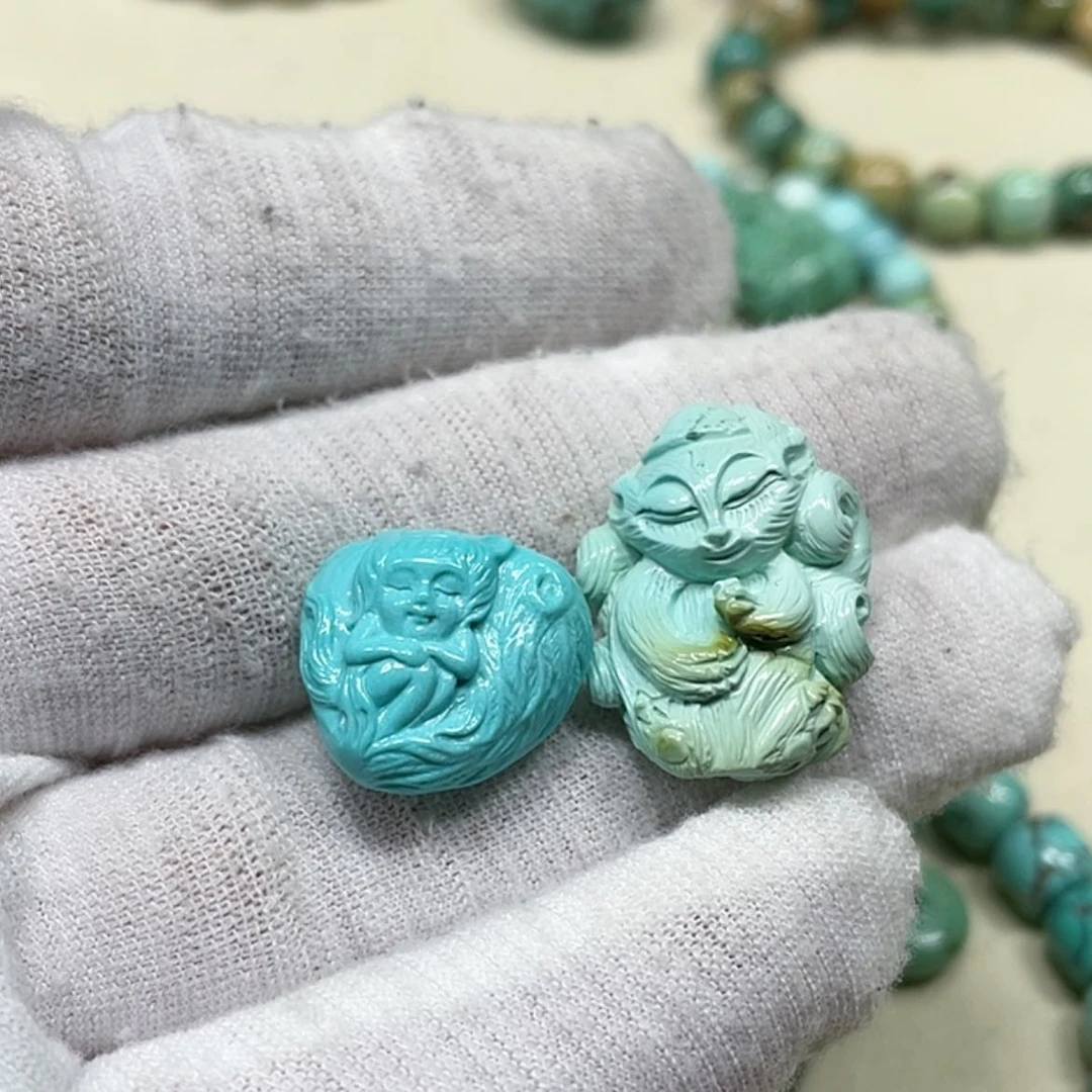 【闪购商品】绿松石珠宝奇石合金修*