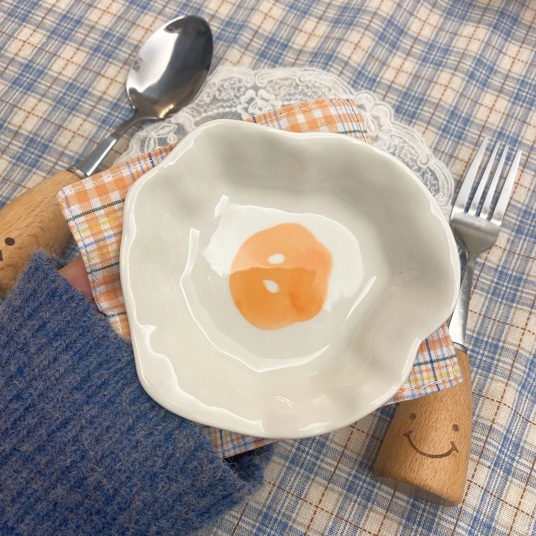 可爱日式陶瓷调味碟火锅麻辣烫蘸料碟ins酱油醋碗小碟子调味碟