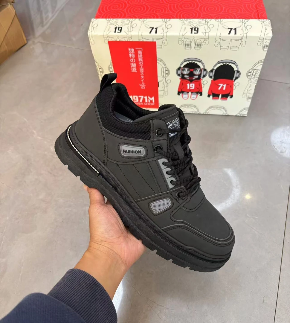 2119-66男士英伦风平板休闲鞋高帮百搭