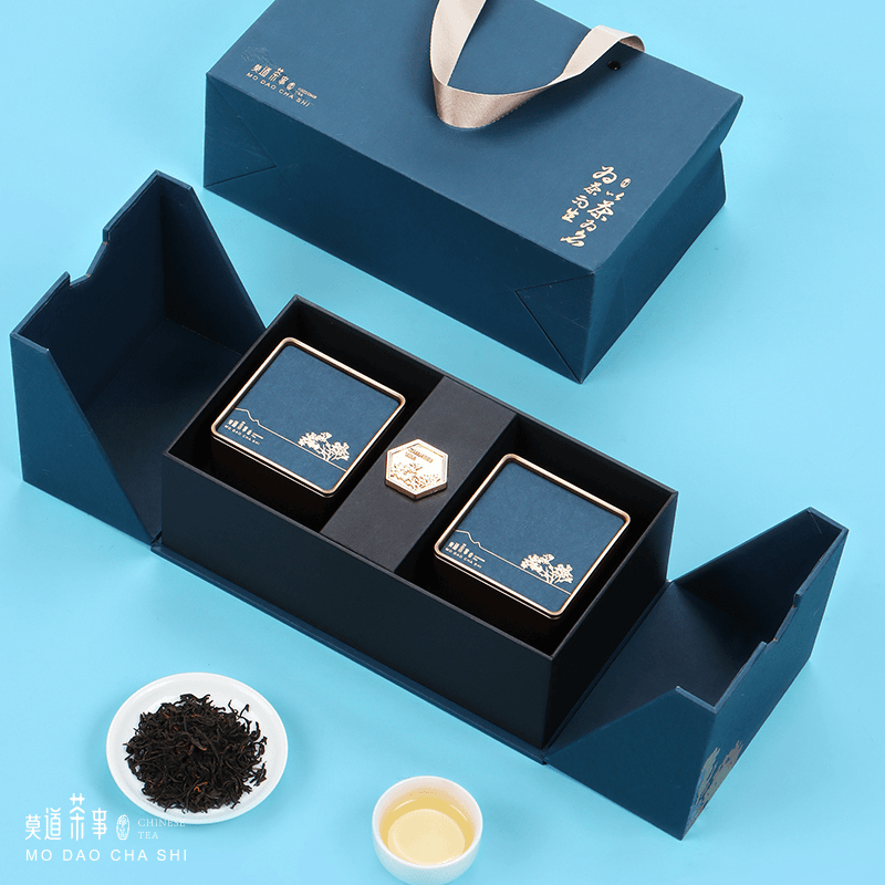 红茶包装盒空礼盒100二两装茶叶铁观音伴手礼绿茶礼盒装空盒定制