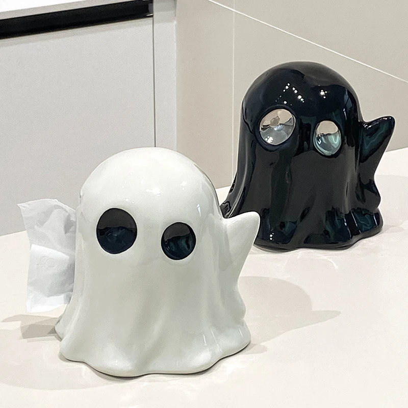 纸巾盒客厅收纳茶几家用高颜值创意可爱陶瓷抽纸盒桌面装饰品摆件