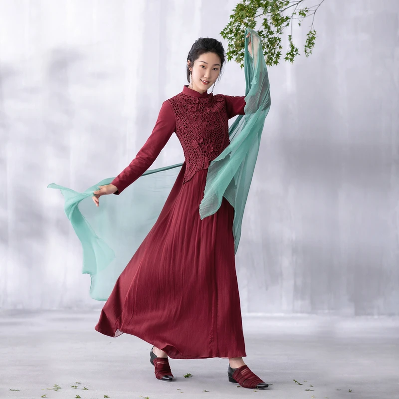 【圣诞红】生活在左时装周复古收腰显瘦百搭打底针织毛衣女时尚上衣