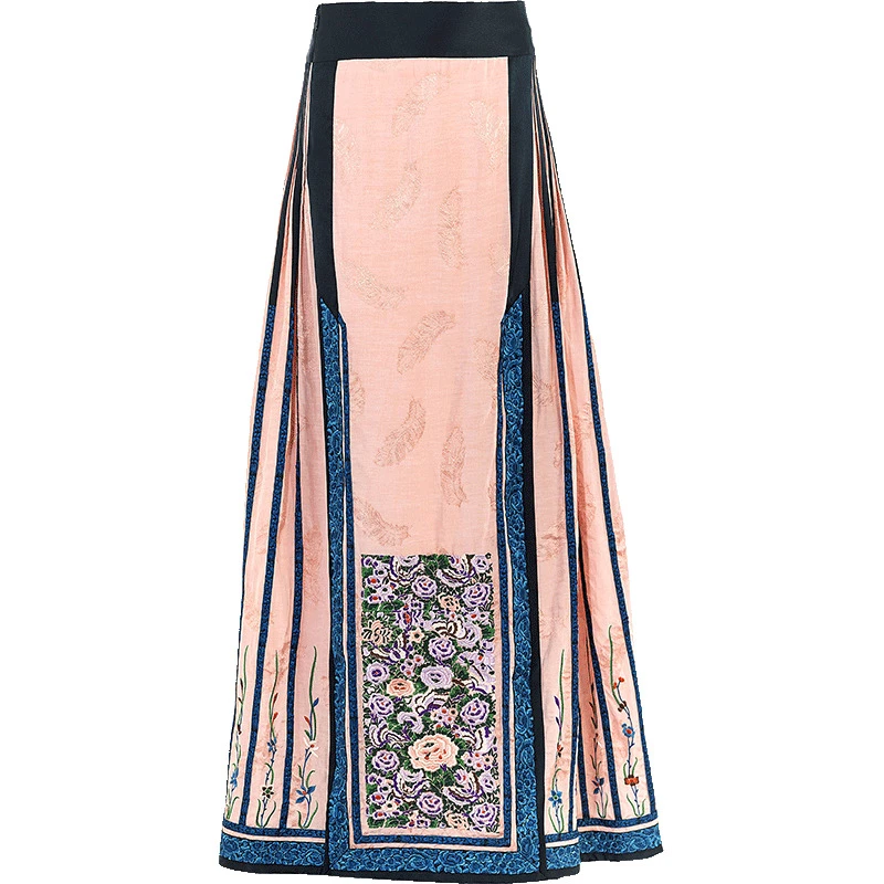 林栖马面裙生活在左改良新品刺绣复古民族风长款半身裙子